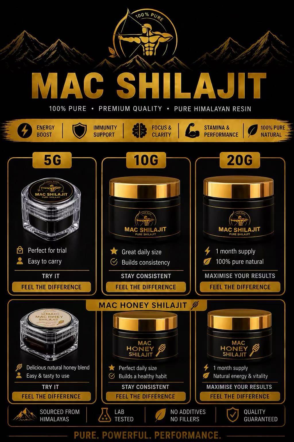 MAC Shilajit jar โ sundried resin